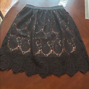 black lace skirt new